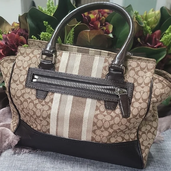 Coach Brown and Black Satchel - Picture 5 of 11